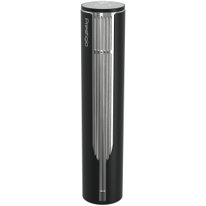 Prestigio Maggiore, smart wine opener, 100% automatic, opens up to 70 bottles without recharging, foil cutter included, premium design, 480mAh battery, Dimensions D 48*H228mm, black + silver color.