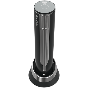 Prestigio Maggiore, smart wine opener, 100% automatic, opens up to 70 bottles without recharging, foil cutter included, premium design, 480mAh battery, Dimensions D 48*H228mm, black + silver color.