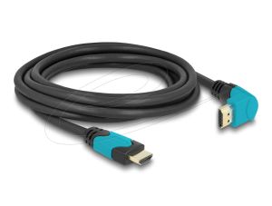Delock Кабел HDMI, 90°, 48 Gbps 8K 60 Hz, 3 м