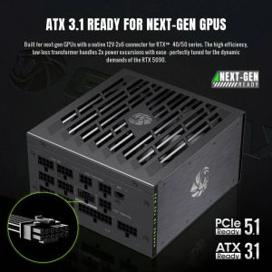 Gamemax PSU ATX 3.1 1000W Platinum, Full Modular - LION CORE 1000P