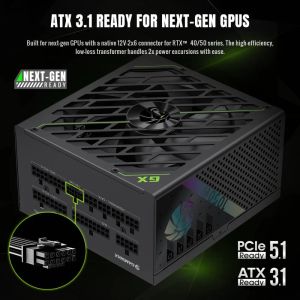 Gamemax захранване PSU ATX 3.1 1050W Gold, Full Modular - GX PRO 1050G