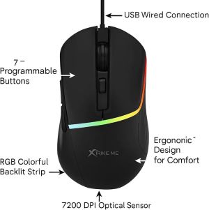 Xtrike ME Gaming Mouse GM-322 Black - 7200dpi