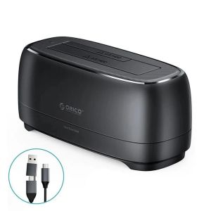 Orico Storage - HDD/SSD Dock - 2.5/3.5 inch USB-C/A - DD18C3-EU-BK
