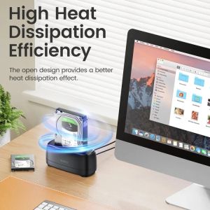 Orico Storage - HDD/SSD Dock - 2.5/3.5 inch USB-C/A - DD18C3-EU-BK