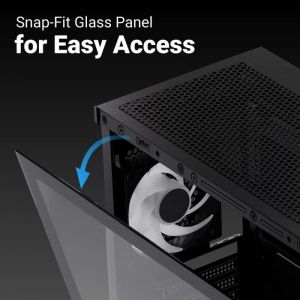 AeroCool кутия Case ATX - P500D Digi-G-BK-v1 - Digital Display, USB-C, 3 x 120 mm A-RGB