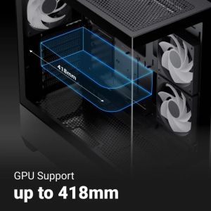 AeroCool кутия Case ATX - P500D Digi-G-BK-v1 - Digital Display, USB-C, 3 x 120 mm A-RGB