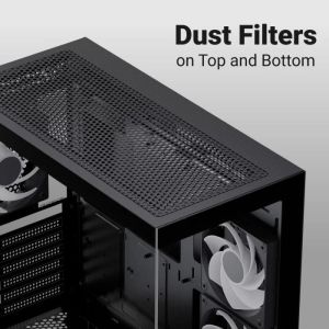 AeroCool кутия Case mATX - P300D Digi-G-BK-v1 - Digital Display, USB-C, 3 x 120 mm A-RGB