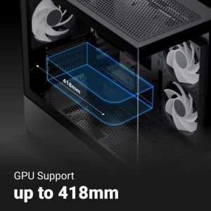 AeroCool кутия Case mATX - P300D Digi-G-BK-v1 - Digital Display, USB-C, 3 x 120 mm A-RGB