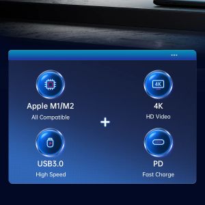 Orico докинг станция Docking Station Type-C - PW11-6P-GY-EP - HDMI x 1, USB-C x 1, USB3.0 x 3, USB-C PD100W x 1