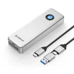 Orico Storage - Case - M.2 NVMe M key - USB-C/A, 20Gbps, Built-in Air Cooling, Aluminium - OUM2-G20-SV