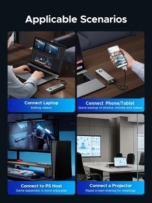 Orico Storage - Case - M.2 NVMe M key - USB-C/A, 20Gbps, Built-in Air Cooling, Aluminium - OUM2-G20-SV