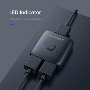 Orico Разклонител превключвател HDMI 2.0 Switcher/Splitter 2-Port Bi-Direction 4K Black - HS2-A1-BK-EP