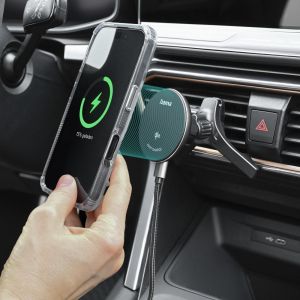 Hama Wireless Qi2 Charger, Inductive Fast Charging in the Car, 15 W, black