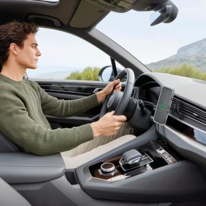 Hama Wireless Qi2 Charger, Inductive Fast Charging in the Car, 15 W, black