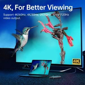 Orico докинг станция Docking Station Type-C - PW11-9P-GY-EP - HDMI x 1, VGA x 1,  USB3.0 x 3, USB-C PD100W x 1, LAN x 1 (1Gbps), SD/TF