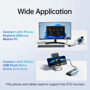 Orico докинг станция Docking Station Type-C - PW11-6PR-GY-EP - HDMI x 1, USB-C x 1, USB3.0 x 3, USB-C PD100W x 1, LAN x 1 (1Gbps)