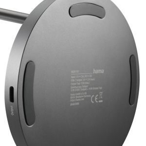HAMA Безжична зарядна станция Qi2, 15W, черно
