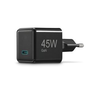Hama Fast Charger, GaN, USB-C, Super-Mini Charger, PD, 45 W, black