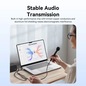 Vention USB Sound card 2-Port 0.25M Gray - CVHHC