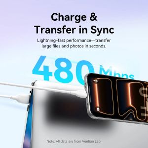 Vention USB 2.0 A Male to C Male 3A 0.25M Black - CTWBC