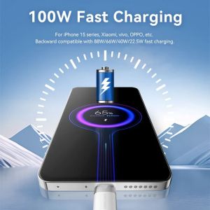 Vention Кабел USB 2.0 A Male to C Male 1.0M Black 6A Fast Charge - CTOBF