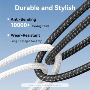 Vention Кабел USB 2.0 A Male to C Male 1.0M Black 6A Fast Charge - CTOBF