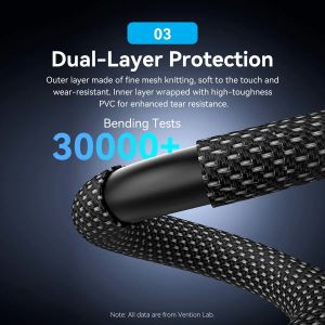 Vention Кабел Cable - Display Port v2.1 DP M / M Black 16K@60Hz, 3M - HGBHI