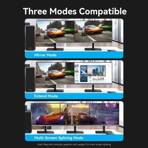 Vention Кабел Cable - Display Port v2.1 DP M / M Black 16K@60Hz, 3M - HGBHI