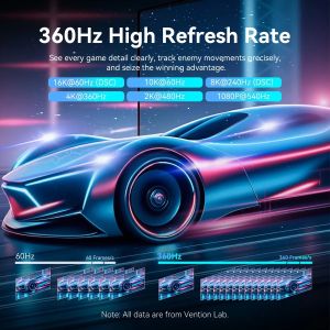 Vention Cable - Display Port v2.1 DP M / M Black 16K@60Hz, 2M - HGBHH