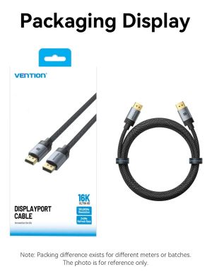 Vention Cable - Display Port v2.1 DP M / M Black 16K@60Hz, 1M - HGBHF