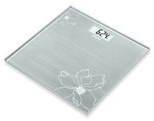 Везна Beurer GS 10 Glass bathroom scale Gray; Automatic switch-off, overload indicator; 180 kg / 100 g