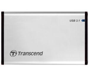 Кутия за твърд диск Transcend 0GB StoreJet 2.5" (SATA), USB 3.1, Aluminum housing