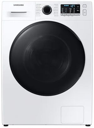 Пералня със сушилня Samsung WD90TA046BE/LE, Washing Machine/Dryer, 9/6 kg, 1400rpm, Energy Efficiency B/E, Spin Efficiency B, LED Display, Eco Bubble, Bubble Soak, Air Wash, Hygiene Steam, White, Black door