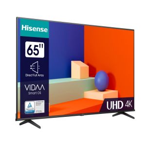 Hisense TV 65" A6K, 4K Ultra HD 3840x2160, DLED, DFA, Precision Color, HDR 10+, HLG, Dolby Vision, DTS Virtual X, Smart TV, WiFi, BT, AnyView Cast, Gaming Mode, 1xHDMI2 eArc, 2xHDMI, 2xUSB , LAN, CI+, DVB-T2/C/S2, Black