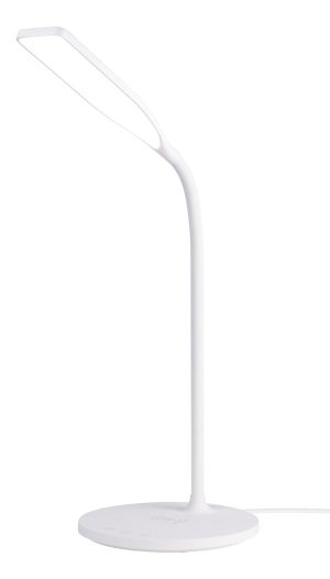 Настолна лампа DELTACO 0400,с безжично зарядно, LED, 360lm, Бяла