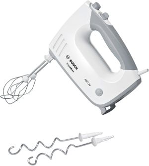 Mixer Bosch MFQ36400, Hand mixer, 450 W, 5 speed settings, additional pulse/turbo setting, white/grey