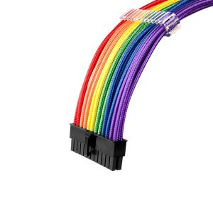 1stPlayer Custom Modding Cable Kit Rainbow - ATX24P, EPS, PCI-e - RB-001