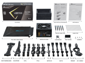 Unitate de alimentare Seasonic VERTEX PX-1200, 1200W, 80+ Platinum, ATX 3.0, complet modular