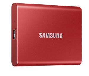 SAMSUNG Portable SSD T7 1TB external USB 3.2 Gen 2 metallic red