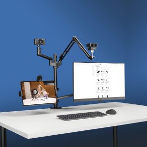 Suport monitor HAMA Streaming, 4 brate, reglabil pe inaltime, pivotant