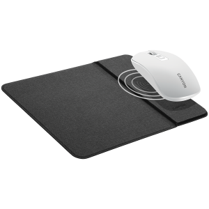 CANYON MP-W5, Mouse Mat with wireless charger, Input 5V/2A,9V2A Output 5W/7.5W/10W, 324*244*6mm, USB Type C cable length 1m, Black, 220g