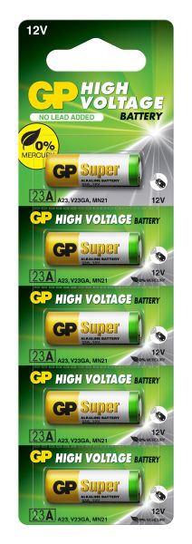 Алкална батерия GP 12 V /5бр./pack цена за 1 бр./ за аларми А23