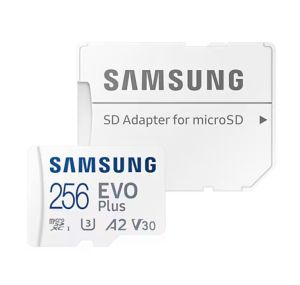 Памет Samsung 256GB micro SD Card EVO Plus with Adapter, UHS-I interface, Read Speed up to 160MB/s