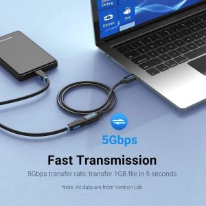 Vention Кабел USB 3.0  Extension AM / AF - 2.0M Black - CBHBH