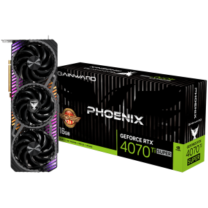 Gainward GeForce RT 4070Ti SUPER Phoenix GS, 16GB 256 bit, 1x HDMI 2.1, 3x DP 1.4a, 3 Fan, 1x 16-pin power connector, recommended PSU 750W, NED47TSH19T2-1043X