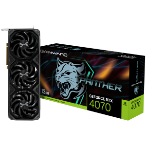 Gainward GeForce RTX 4070 Panther 12GB GDDR6X, 192 bit, 1x HDMI 2.1, 3x DP 1.4a, 3 Fan, 1x 8-pin power connector, recommended PSU 750W, NED4070019K9-1047Z