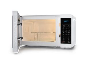 Microwave oven Sharp YC-MG02E-W, Fully Digital, Built-in microwave grill, Grill Power: 1000W, Cavity Material -steel, 20l, 800 W, LED Display Blue, Timer & Clock function, Child lock, White door, Defrost, Cabinet Color: White