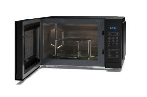 Microwave oven Sharp YC-MG252AE-B, Fully Digital, Built-in microwave grill, Grill Power: 1000W, steel/painted gray, 25l, 900 W, Housing Material Microwave-Steel, LED Display Blue, Timer & Clock function, Child lock , Defrost, Cabinet Colour: Black