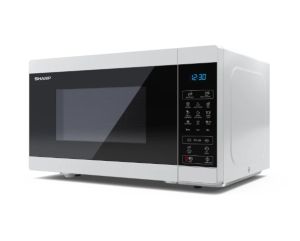 Microwave oven Sharp YC-MG81E-W, Fully Digital, Built-in microwave grill, Grill Power: 1100W, Plastic and Glass/Painted, 28l, 900 W, Housing Material Microwave-Steel, LED Display Blue, Timer & Clock function, Child lock, Defrost, Cabinet Color: White