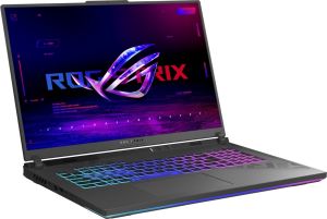 Laptop Asus ROG Strix G18 G814JIR-N6002, Intel i9 14900HX 2.2 GHz (36MB Cache, up to 5.8 GHz, 24 cores, 32 Threads), QHD+ 16:10 (2560 x 1600, WQXGA) 240Hz, 32GB DDR5, 1TB PCIe4. RTX 4070 8GB DDR6, WiFi 6, RGB Per-Key Kbd, No OS, Eclipse Gray